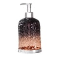 thumbnail image 1 of chaungfeng 450ml Ripple Soap Dispenser – Refillable Bottle Hands Sanitizer Dispenser Bottle Hand Wash Station Supplies, for Bathroom, Kitchen, Vanity, or Office (Brown), 1 of 6