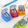 thumbnail image 1 of chaungfeng 4pcs - Creative Pencil Sharpener, Learning Supplies, Cute Cartoon Pencil Sharpener - Car Double Hole - Random Color, 1 of 9