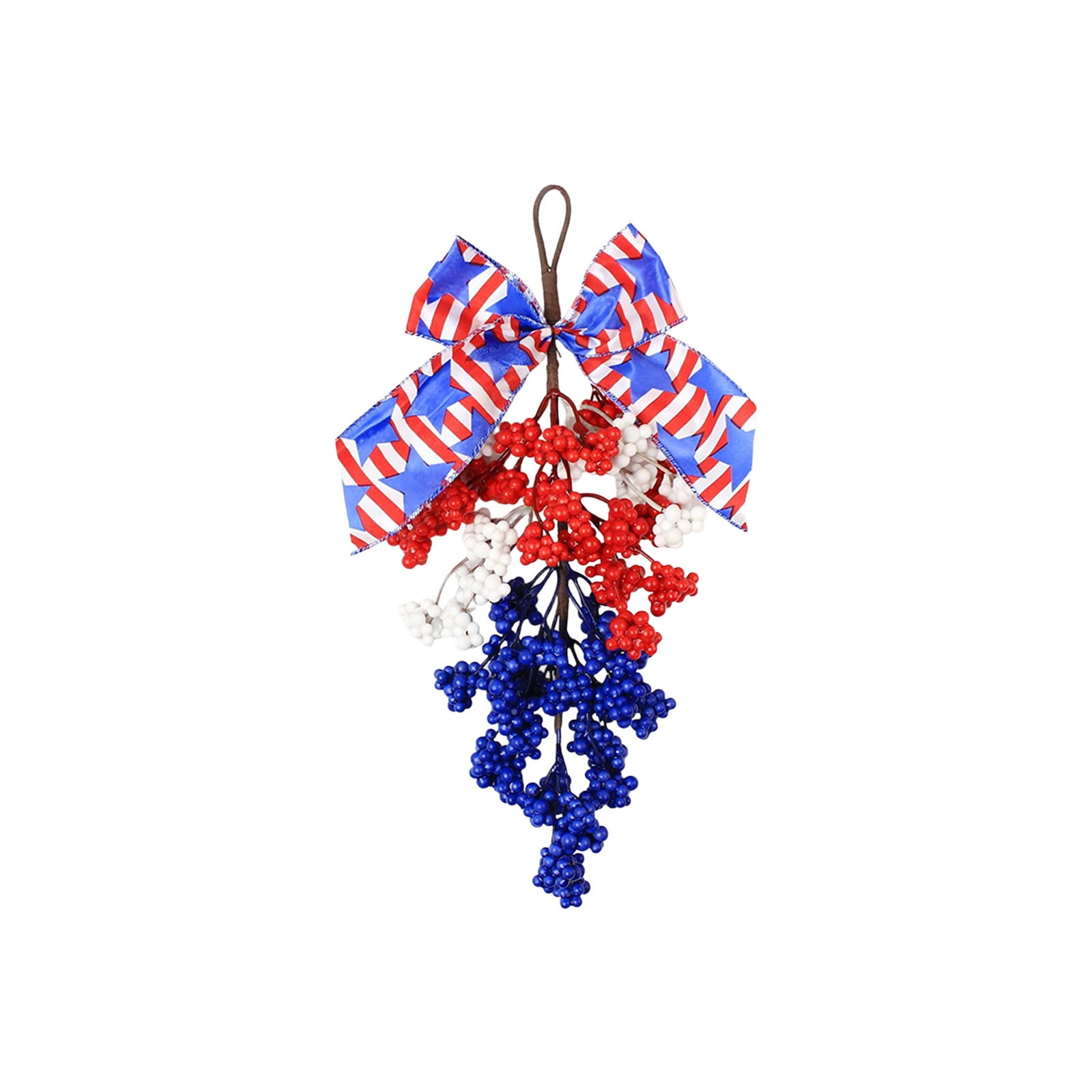 chaungfeng 4th of July Patriotic Wreath, Red White Blue American Flag ...