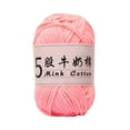 thumbnail image 1 of chaungfeng 5 Strands Milk Cotton Doll Crochet, Diy Knitting Thread Wool Ball, 1 Pack of 50g/1.76oz Soft Crochet Yarns for Knitting and Crocheting Craft Project, Pink2, 1 of 6
