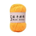 thumbnail image 1 of chaungfeng 5 Strands Milk Cotton Doll Crochet, Diy Knitting Thread Wool Ball, 1 Pack of 50g/1.76oz Soft Crochet Yarns for Knitting and Crocheting Craft Project, Yellow2, 1 of 6
