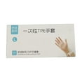 thumbnail image 1 of chaungfeng 50pcs Disposable Gloves, TPE Food Grade Kitchen and Dining Rubber Greaseproof Dishwashing Gloves, Thickened and Sustained Clear Gloves for Cooking, Clean, Food Prep & More, 1 of 9