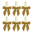 thumbnail image 1 of chaungfeng 6-Pack Mini Velvet Christmas Bows, for Gift Wrapping, Tree Decor, Wreath, Craft, Wedding, Party, Twist Tie Bows for Bakery Candy Bags, Home Decor, 3.1x3.1 Inches, 1 of 8