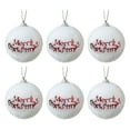 thumbnail image 1 of chaungfeng 6 Pcs Christmas Ball Ornaments, 2.36 Inch with Elk Snowflake Pattern Christmas Foam Plush Ball Ornaments, Hanging Decorations for Trees Fireplace Holiday Party Decor, 1 of 9