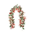 thumbnail image 1 of chaungfeng 65 Inches Pink Rattan Vine, Artificial Red Berry Christmas Garland, for Door Wall Wreath, Fireplace Mantel, Party Decoration, 1 of 6