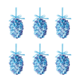 thumbnail image 1 of chaungfeng 6PCS Hydrangea Easter Egg Acrylic Hanging Decoration, 3.15 Inch 2D Flat Tree Decor Pendant, Blue, 1 of 8