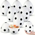 thumbnail image 1 of chaungfeng 6PCS Unfilled Easter Eggs Sports Balls Decorations - 5.9in Plastic Holiday Basket Stuffers Fillable Eggs Baseball Football Soccer for Easter Hunt Party Supplies(Soccer), 1 of 6