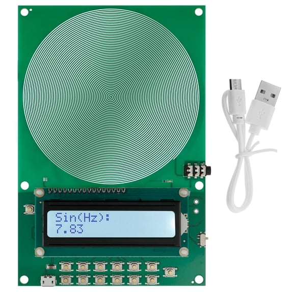 chaungfeng 7.83Hz Frequency Generator for Healing, 0.1HZ-30000Hz Adjustable Schumann Wave Resonance Generator, Sine Signals Frequency Healing Device USB Powered (Green)