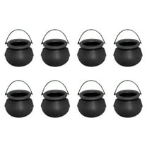 chaungfeng 8Pcs Mini Cauldron Kettles, Plastic, St. Patrick's Day, Halloween, Bachelorette Parties, Witches and Wizards, Birthday, Baby Showers Party Decoration Supplies (2.8"x2.1")
