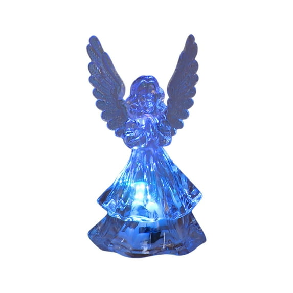 chaungfeng Angel Lamps, Christmas Color Night Lights for Home Bar Restaurant Parties, Angel Shaped LED Decorations Transparent Toys Christmas Gift