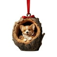 thumbnail image 1 of chaungfeng Animal Print Christmas Ornament, Acrylic Forest Creature Decor, for Scene Layout, Holiday Decor, Gift Giving, 1 of 6