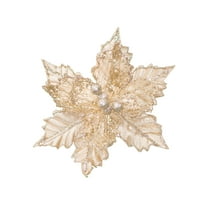 chaungfeng Artificial Champagne Floral Pick, 7.87 Inch Gold Christmas Tree Insert, for DIY Craft, Home Party, Holiday Arrangement