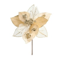 chaungfeng Artificial Cloth Flower Ornament, Christmas Simulation Bloom Decoration, for Wedding Scene, Party Background, Holiday Gift, 9.45 x 5.91 Inch