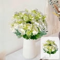 thumbnail image 1 of chaungfeng Artificial Flowers Fake Roses, Silk Mini Plastic Bridal Flowers for DIY Wedding Venue Bouquets Mom's Day Party Home Decorations 1 Pack (White), 1 of 9