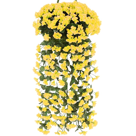 chaungfeng Artificial Flowers for Outdoors, Faux Plants Hanging Flowers or Home Porch,Deck,Balcony,Patio (Rellow)