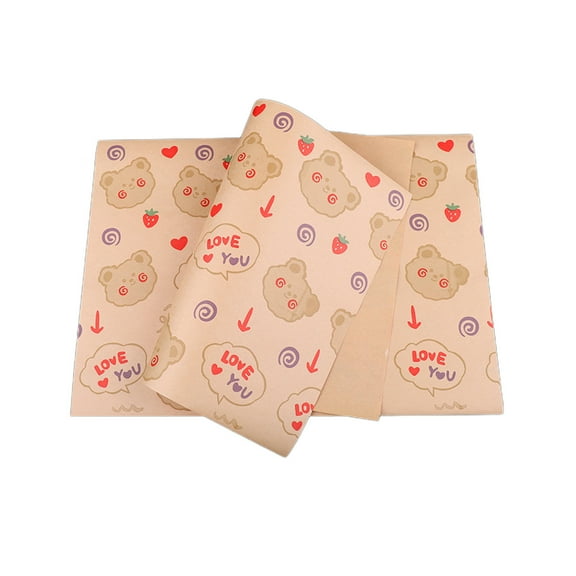 chaungfeng Baking Paper,50 Sheets Square Wrapping Oil-Absorbing Paper,Food Cartoon letters Print Theme Sandwich Greaseproof Food Basket Liners Paper for Cakes,Breads,Pizza,Burgers,14.9"x11"