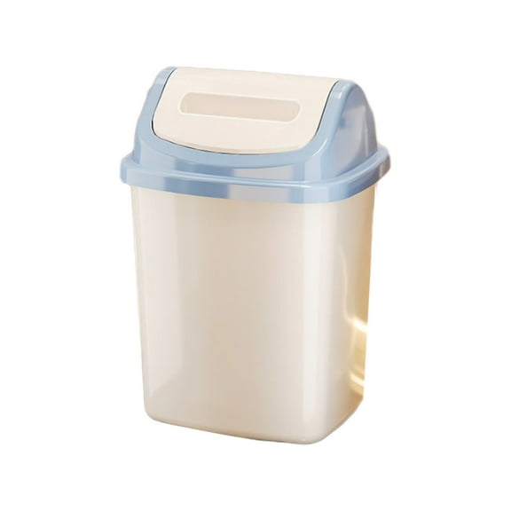 chaungfeng Bathroom Trash Can with Swing Lid, Plastic Tall Garbage Can Outdoor and Indoor, Large Recycle Bin and Waste Basket for Home, Office, Garage, Patio, Restaraunt 7.8x6.6x13 Inches