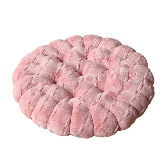 chaungfeng Biscuit Shaped Meditation Cushion seat Cushion, Round Cookie Chair Pad Square Floor Pillow Cushion for Chair Living Room Balcony Office Sofa Yoga 16inch(40cm) (Round, Pink)