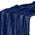 thumbnail image 1 of chaungfeng Boho Yarn Pleated Fabric Table Runner, Gauze Rustic Cotton Cheese Cloth Table Runner, for Wedding Bridal, Long Home Decorations (35.4"x70.8"), 1 of 6