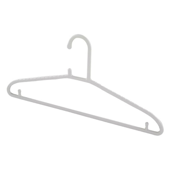 chaungfeng Bold and Enlarged Plastic Hangers, 15" Non Slip Shoulders Strong Hangers, Enough Space Saving Household Hangers Suitable for All Kinds of Clothes Wet or Dry
