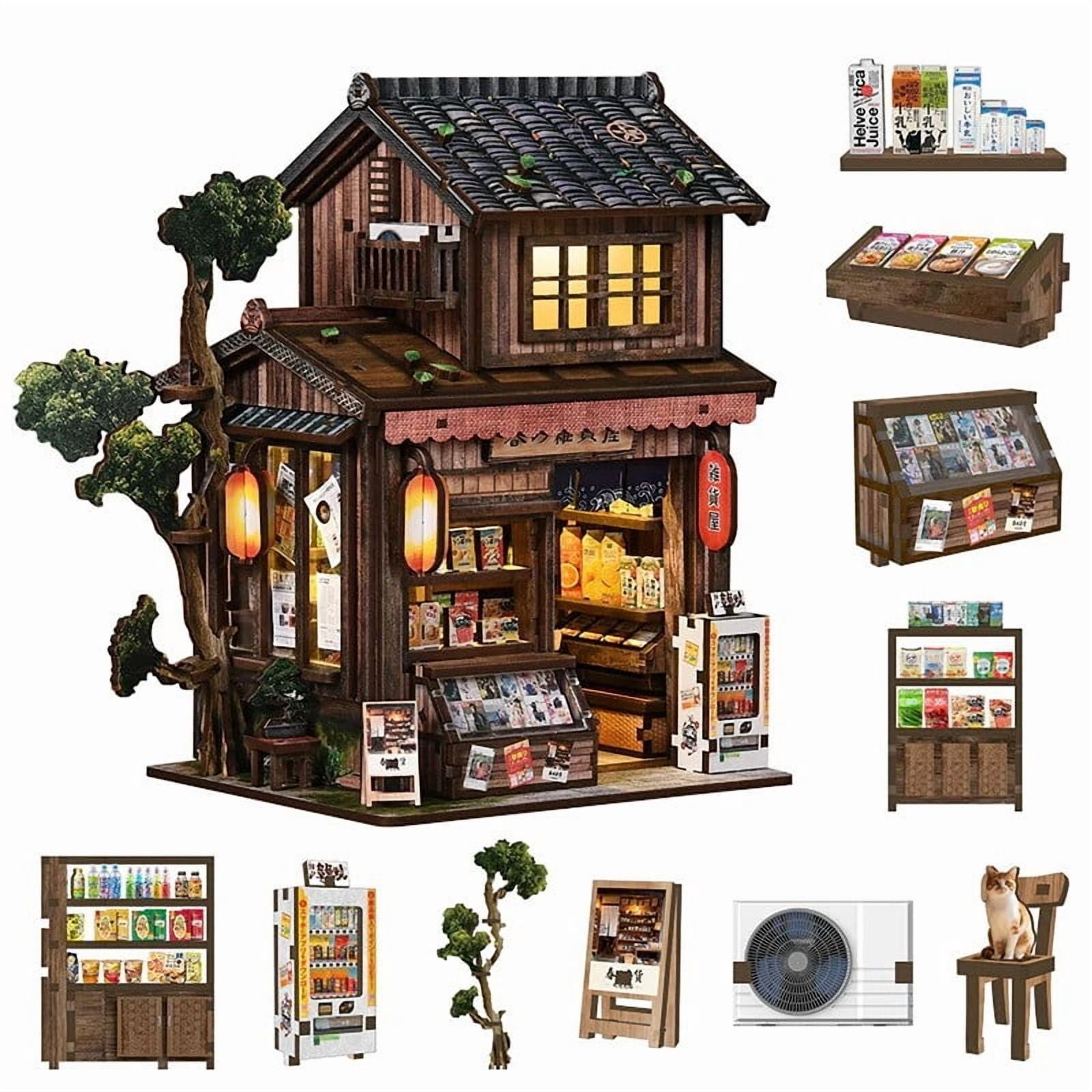 chaungfeng Book Nook Kit - Kasuga Grocery Store, 209 PCS DIY