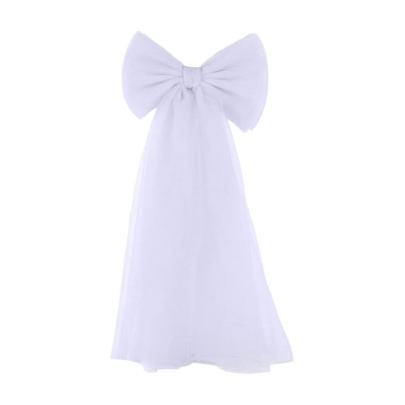 chaungfeng Bow Curtains Tiebacks, Sweet Bow Curtain Holdbacks Buckles Bowknot Curtains Ties for Home Bedroom Offices Dining Rooms Wedding Party Decoration (White)