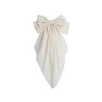 chaungfeng Bow Curtains Tiebacks, Sweet Bow Curtain Holdbacks Buckles Bowknot Curtains Ties for Home Bedroom Offices Dining Rooms Wedding Party Decoration (Beige)