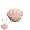 thumbnail image 1 of chaungfeng Ceramic Shell Toothbrush Holder, Pink Seashell Design with 2-Slot, Modern Toothbrush Organizer, Decorative Stand for Bathroom Sink and Countertop (Pink), 1 of 6