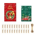 thumbnail image 1 of chaungfeng Christmas Advent Calendar Bags, 24 Days Countdown Burlap Satin Bags Hanging Advent Calendar Gift Favors for Xmas Decorations, 1 of 6