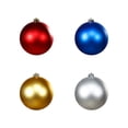 thumbnail image 1 of chaungfeng Christmas Ball - 4.72" Velvet Pink [4 Piece] Large Huge Big Outdoor Matte Plastic Ball Ornament Hanging Tree Decorations, 1 of 9