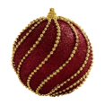 thumbnail image 1 of chaungfeng Christmas Ball Ornaments, 3.14 Inch Red Glitter Plastic Pendant for Christmas Tree, Classic Hanging Xmas Tree Decor for Gift Holiday Party Scene Layout, 1 of 6