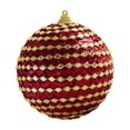 thumbnail image 1 of chaungfeng Christmas Ball Ornaments, 3.14 Inch Red Glitter Plastic Pendant for Christmas Tree, Classic Hanging Xmas Tree Decor for Gift Holiday Party Scene Layout, 1 of 6