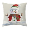 thumbnail image 1 of chaungfeng Christmas Decorations, Print Christmas Pillow Covers 18" x 18", with 8 Cute Patterns, Throw Pillow Covers for Home Christmas Decor, Soft Linen Material, 1 of 6