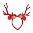 thumbnail image 1 of chaungfeng Christmas Deer Antlers Headband With Bow, Cute Reindeer Antlers Hair Accessories for Women Men, Christmas Cosplay Costume Party, 1 of 6