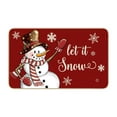 thumbnail image 1 of chaungfeng Christmas Doormat, Snowman Let it Snow Decorative Door Mat, Red Christmas Winter Holiday Non Slip Floor Rugs, Kitchen Rug for Indoor Outdoor Entrance Decor, 16x24 Inch, 1 of 6