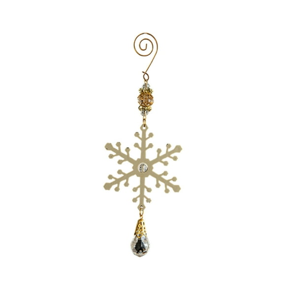 chaungfeng Christmas Snowflake Pendant, Tree Hanging Iron Ornament, for Indoor Decor, Holiday Party, Gift Giving