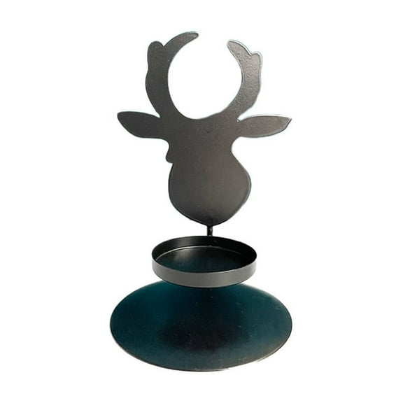 chaungfeng Christmas Theme Iron Candle Holder, Snowflake Star Deer Tree Design, for Holiday Party, Table Centerpiece, Christmas Gift