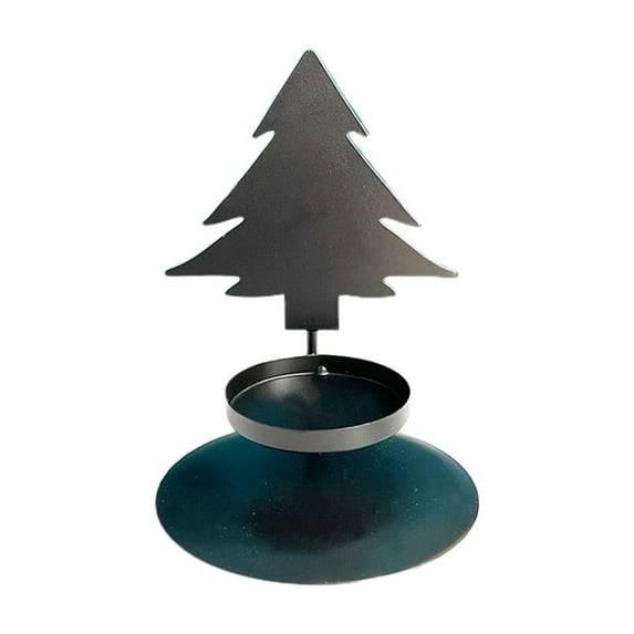 chaungfeng Christmas Theme Iron Candle Holder, Snowflake Star Deer Tree Design, for Holiday Party, Table Centerpiece, Christmas Gift