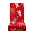 thumbnail image 1 of chaungfeng Christmas Theme Snowflake Chair Covers, Stretch Chair Covers, Washable Slipcovers, for Dining Room, Christmas Party, Kitchen Chair Protection, 1 of 6