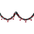 thumbnail image 1 of chaungfeng Christmas Tinsel Garland Decor, Dark Green Snowy White Tips Garland with 12 Bows and 6 Christmas Balls, Holiday Party Xmas Tree Decoration, 78.74inch/200cm, 1 of 6