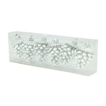 chaungfeng Christmas Tree Pinecones Ornaments, Xmas Tree Hanging Decorations, Colored Plastic Pine Cones Pendants for Party Holiday Decorations 1.77"x2.36" (Silver, Pack of 6)