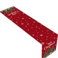 thumbnail image 1 of chaungfeng Christmas Tree Snowflakes Table Runner 12"x71", Holiday Decoration Seasonals Winter Burgundy Kitchen Table Decoration for Restaurant Party Decoration(E), 1 of 6