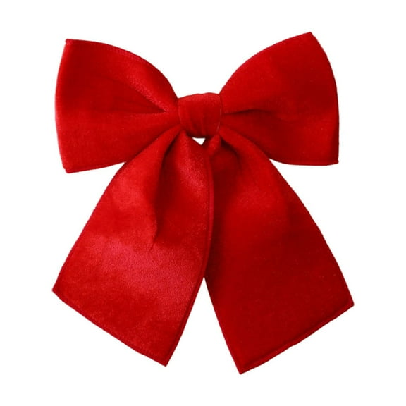 chaungfeng Christmas Velvet Ribbon Bows, Christmas Xmas Tree Velvet Bowknot, Garland DIY Craft Wrapping Decor, for Home Decoration Wedding Decor, 9.84" x 9.84" (Red)