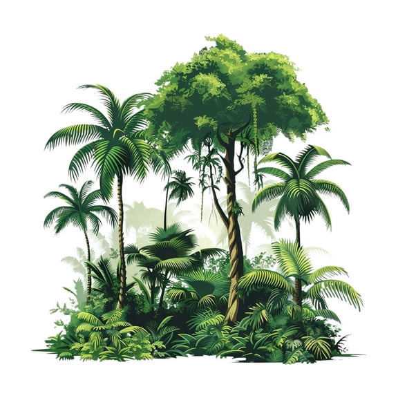 chaungfeng Christmas Wall Sticker, Removable Waterproof Decal, Green Plants Pattern, for Bedroom Background, Living Room, Kitchen, Home, Office, Party, 22x33 Inch