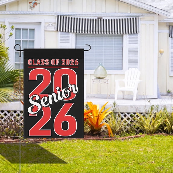 chaungfeng Class of 2026 Senior - 2026 Graduation Garden Flags Humorous Banners for Camping