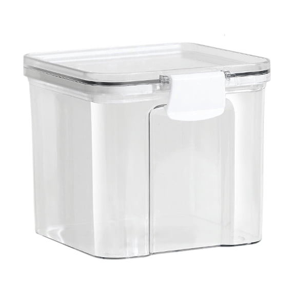 chaungfeng Clear Airtight Food Storage Container with Lids, Plastic Dry Food Canisters for Kitchen Pantry Organization and Storage Dishwasher Safe, Leakproof Dustproof Rice Cereal Milk Powder