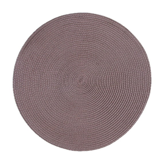 chaungfeng Color Woven Table Placemats, Round Placemats Oil-Proof Pad Heat Insulation Place Mats for Table Mat, Washable Farmhouse Coffee Dining Kitchen Wipeable Table Runner,18cm