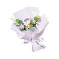 thumbnail image 1 of chaungfeng Completed Crochet Flowers Bouquet, Knitted Flowers Rose Daisy Sunflowers Artificial Mix Handmade Bouquet for Lover Mother Father Teachers Home Decor (Rose-Purple), 1 of 5