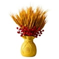 thumbnail image 1 of chaungfeng Creative Wheat Vase for Flower, 11.8 Inches Red Berries Flower Vase for Table Decorative, Vases Home Decor for Bathroom, Bedroom, Living Room, 1 of 6
