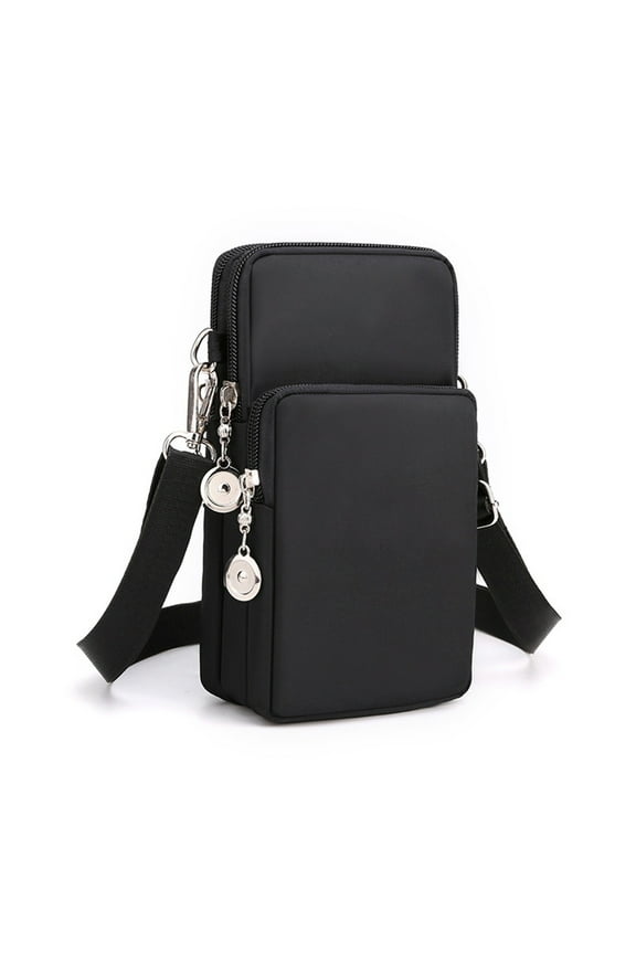 Crossbody Wallet Phone Bag for Women, Small Crossbody Shoulder Bag Arm Bag, Multipurpose Crossbody Chest BagCell Phone Purse Travel Pouch with Headphone Port (3.9"x2"x7.5")